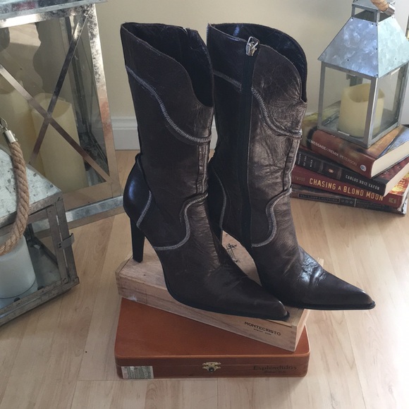 Les Copains leather boots - Picture 2 of 8